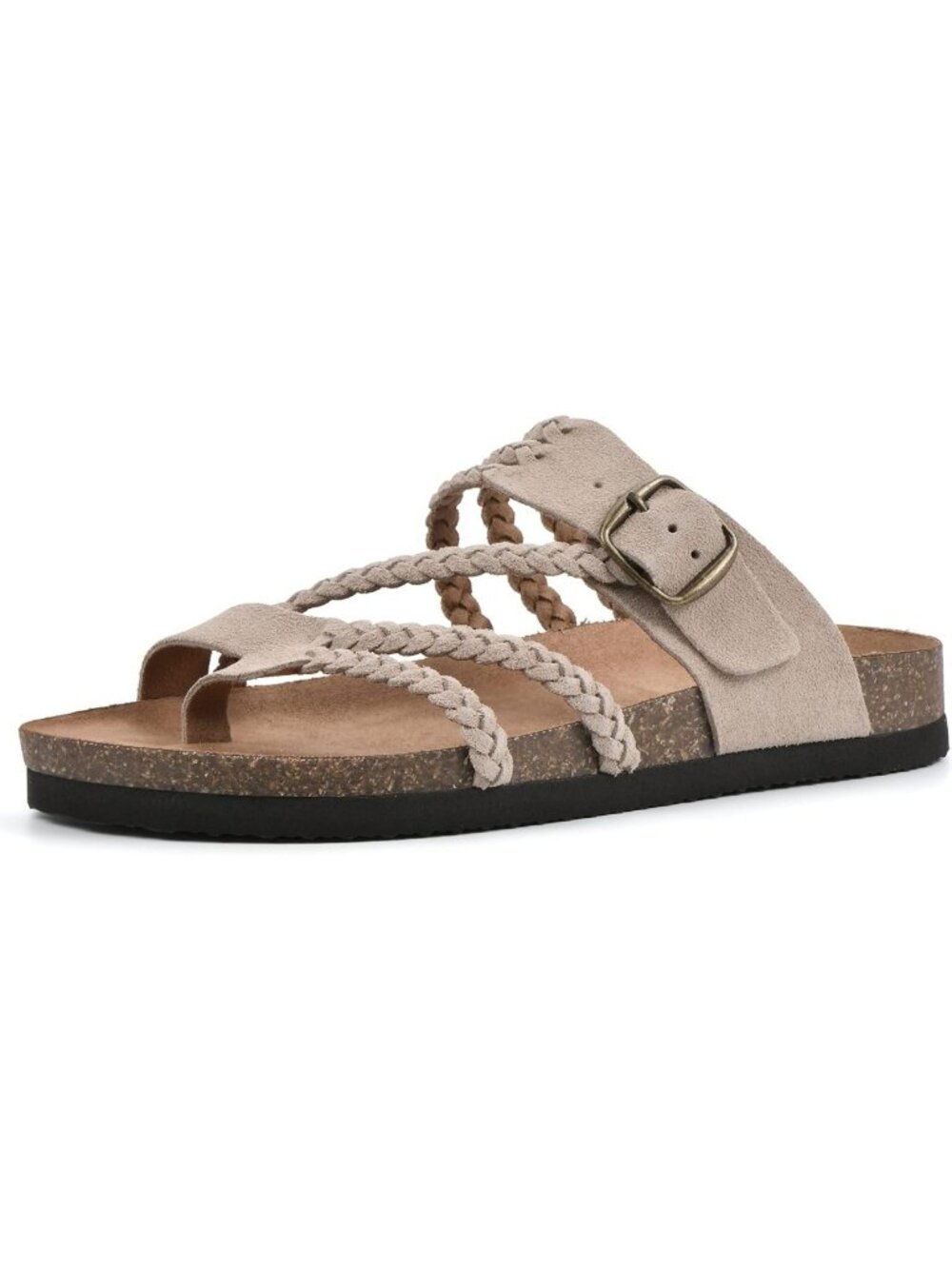 Stylish Women's Braided Footbed Sandals - Comfortable Summer Casual Footwear